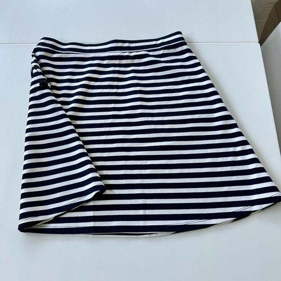 Loft Navy and Cream Striped Blue and Cream Nautical Skirt NWT Size S - Picture 3 of 5